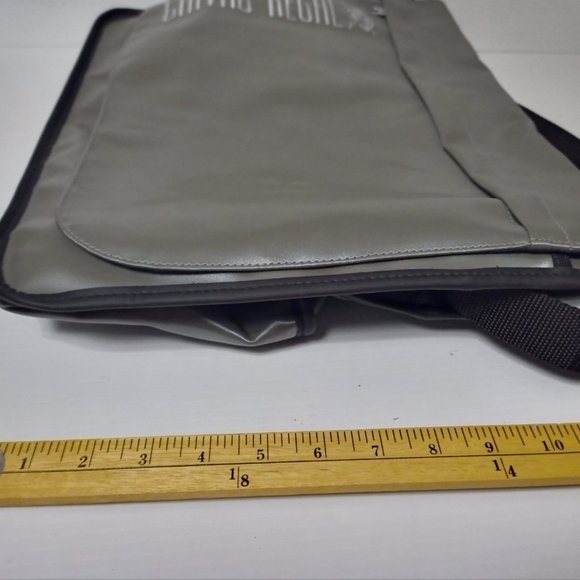 CHIVAS REGAL Gray Leather (type) Messenger Laptop BAG Unisex sheen quality - Picture 8 of 9